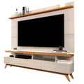 Rack com Painel Sala de Estar Vivare para TV até 72 Polegadas 180cm 3 Gavetas Giga Moveis Off White/Nature