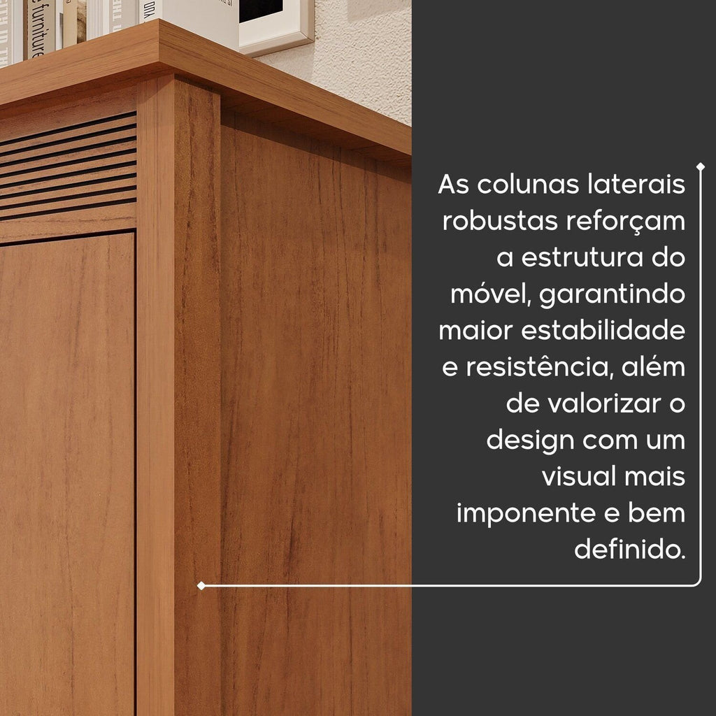 Cômoda 8 Gavetas 100% MDF Pacioli Móveis Bettio Marrom/Rubi
