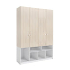 Quarto Completo com Guarda-Roupa Curió e Bicama Petit Casatema MadeiraOriginals Branco/Mel