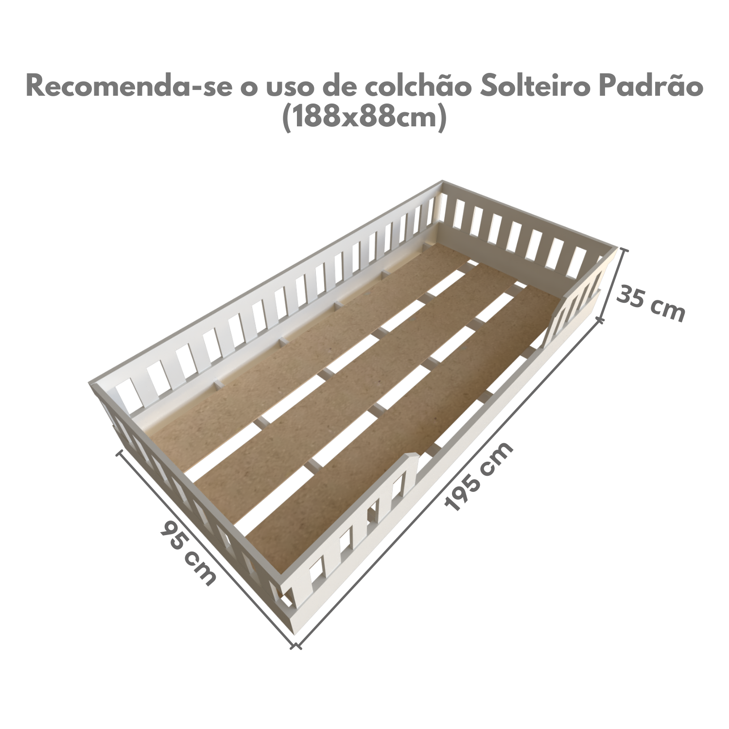 Cama Infantil Montessoriana Solteiro Cori Yescasa Branco