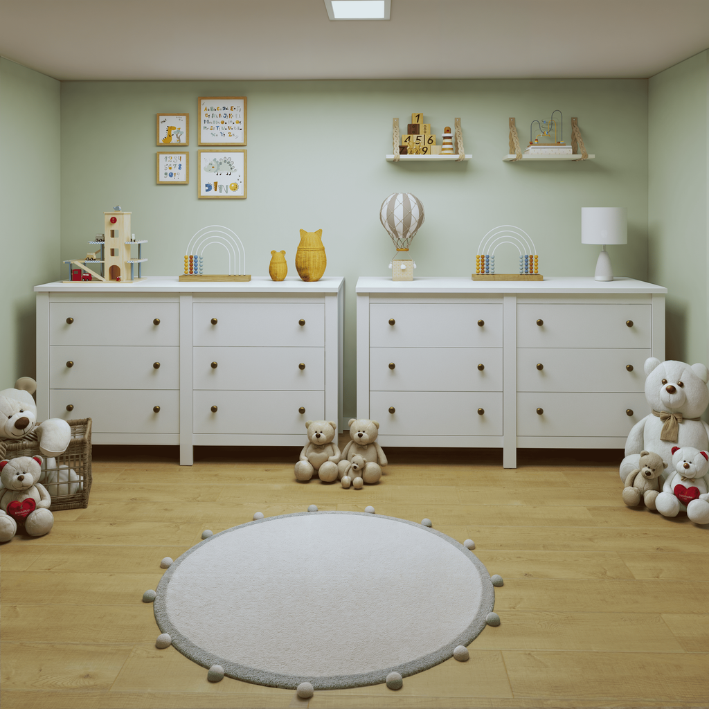 Kit 2 Cômodas 6 Gavetas Quarto Infantil Maggiore New Branco Móveis Lopas