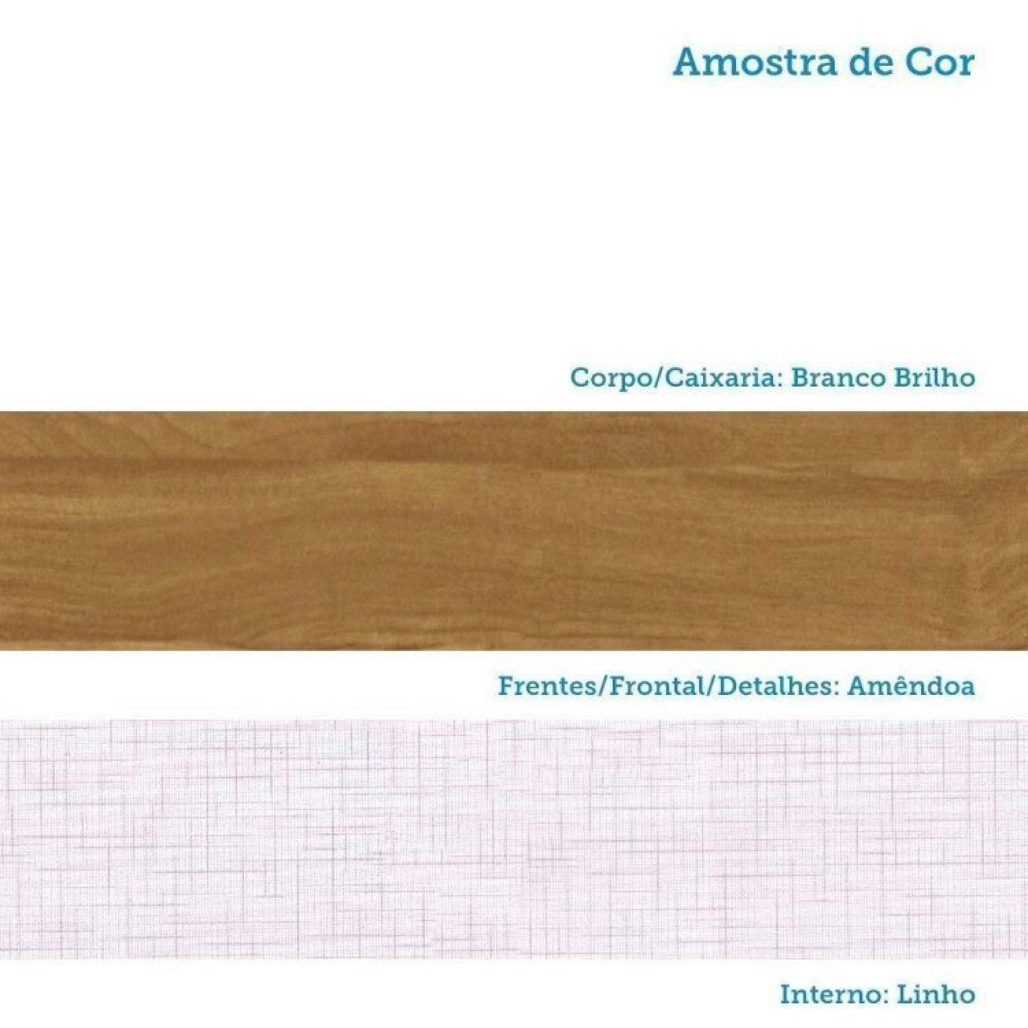 Quarto Infantil Completo Guarda-Roupa 4 Portas e Cômoda 1 Porta 100% MDF Kakau Retrô Yescasa