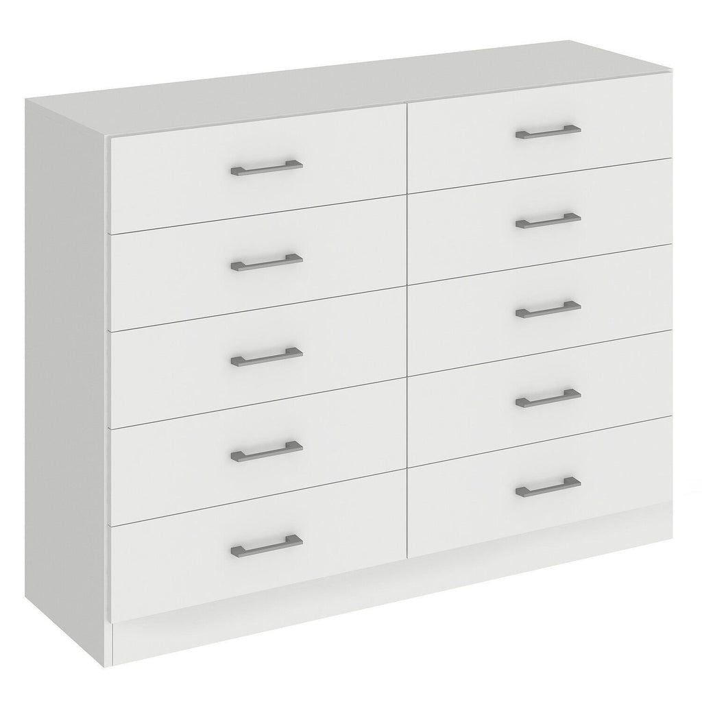 Cômoda para Quarto 10 Gavetas Caribe Fellicci Branco