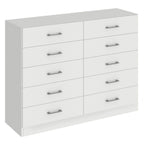 Cômoda para Quarto 10 Gavetas Caribe Fellicci Branco
