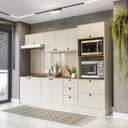 Cozinha Completa Modulada Rubi Yescasa Verde Oliva 270x214x49cm