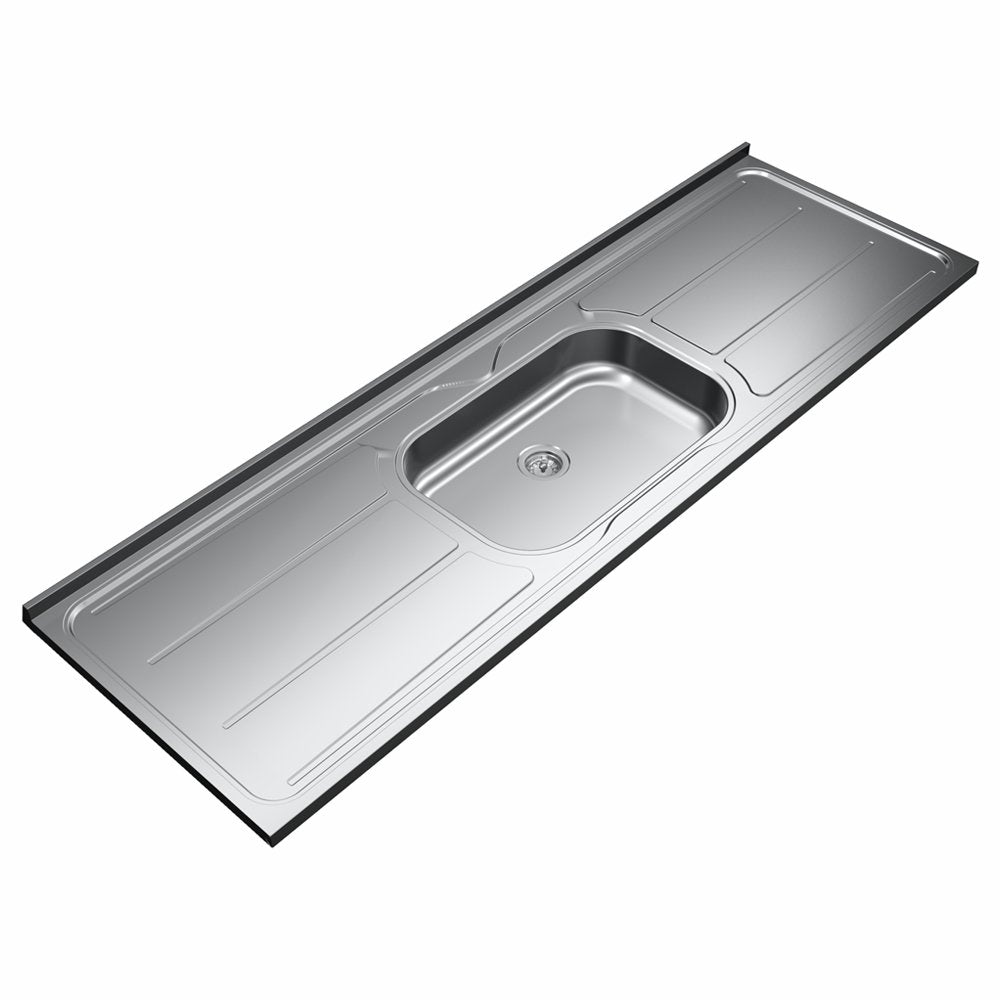 Pia de Cozinha com Cuba 180cm Aço Inox e Válvula Ghel Plus