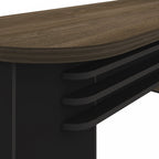 Escrivaninha Mesa Escritório Tamburato 4 Gavetas Lado Direito 180cm Marrom/Charuto/Preto Artany