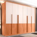 Guarda-Roupa Casal 6 Portas 6 Gavetas Suburban Gold Espresso Móveis 100% MDF Marrom/Freijo/Off White