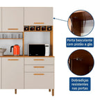 Armário de Cozinha Athenas 6 Portas 2 Gavetas 100% MDF Yescasa
