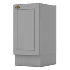 Balcão Cozinha Porta Toalha Canto Reto 1 Porta Pia 120cm Americana Henn Cinza