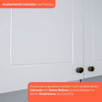 Cozinha Compacta Modulada Emily 5 Peças Espresso Móveis Branco