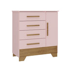 Quarto Infantil Completo Guarda-Roupa 3 Portas 2 Gavetas com Cômoda Selene Espresso Móveis