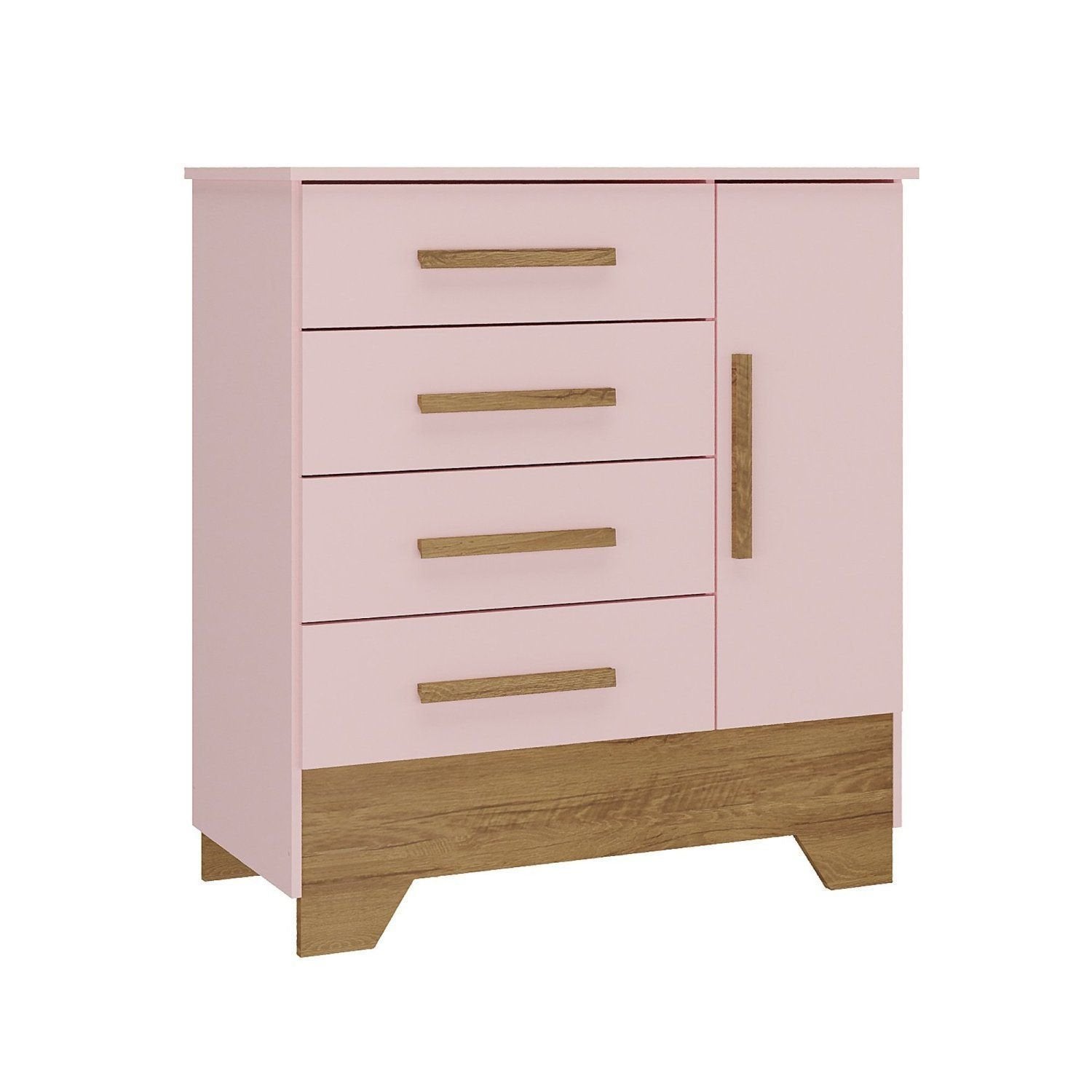 Quarto Infantil Completo Guarda-Roupa 3 Portas 2 Gavetas com Cômoda Selene Espresso Móveis