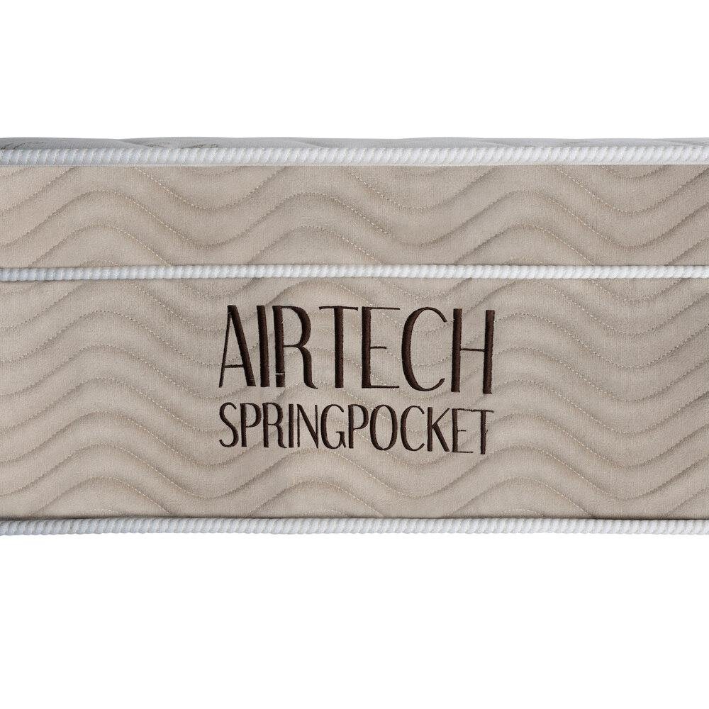 Colchão Queen Ortobom Airtech Spring Molas Superpocket D26 Pró Branco/Bege 158x198x25cm