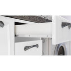 Balcão de Cozinha em Aço 3 Portas 2 Gavetas 140cm com Nicho Toalheiro sem Tampo New Premium Itatiaia Branco