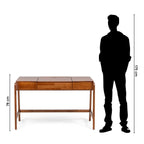 Escrivaninha Mesa Escritório Madeira Maciça 125,6cm Aura Yescasa Marrom/Garapa