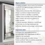 Guarda-Roupa Casal 3 Portas 6 Gavetas com Espelho Premium Lux Yescasa MDP Branco 242cm