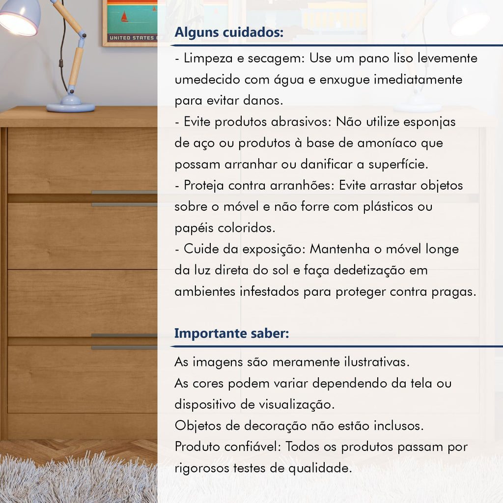 Cômoda para Quarto 8 Gavetas MDF Urban 151cm Espresso Móveis Marrom Amêndoa Clean