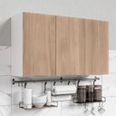 Armário Aéreo 3 Portas 120cm Puxador 150cm Ipanema CabeCasa MadeiraOriginals