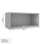 Cozinha Modulada Nara CabeCasa MadeiraOriginals 15 Peças 11 Aéreos 3 Balcões 1 Cristaleira Cinza