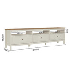 Conjunto Sala de Estar 2 Peças Rack 210cm e Estante Ananda CabeCasa MadeiraOriginals Off White/Mel