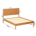 Cama Casal Oiti Madeira Maciça Pinus CabeCasa MadeiraOriginals Marrom
