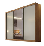 Guarda-Roupa Casal 3 Portas de Correr 6 Gavetas Soberano Novo Horizonte 100% MDF Marrom/Cumaru Fendi