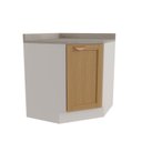 Balcão de Canto Oblíquo 2 Portas 80cm Arizona CabeCasa MadeiraOriginals Azul/Branco