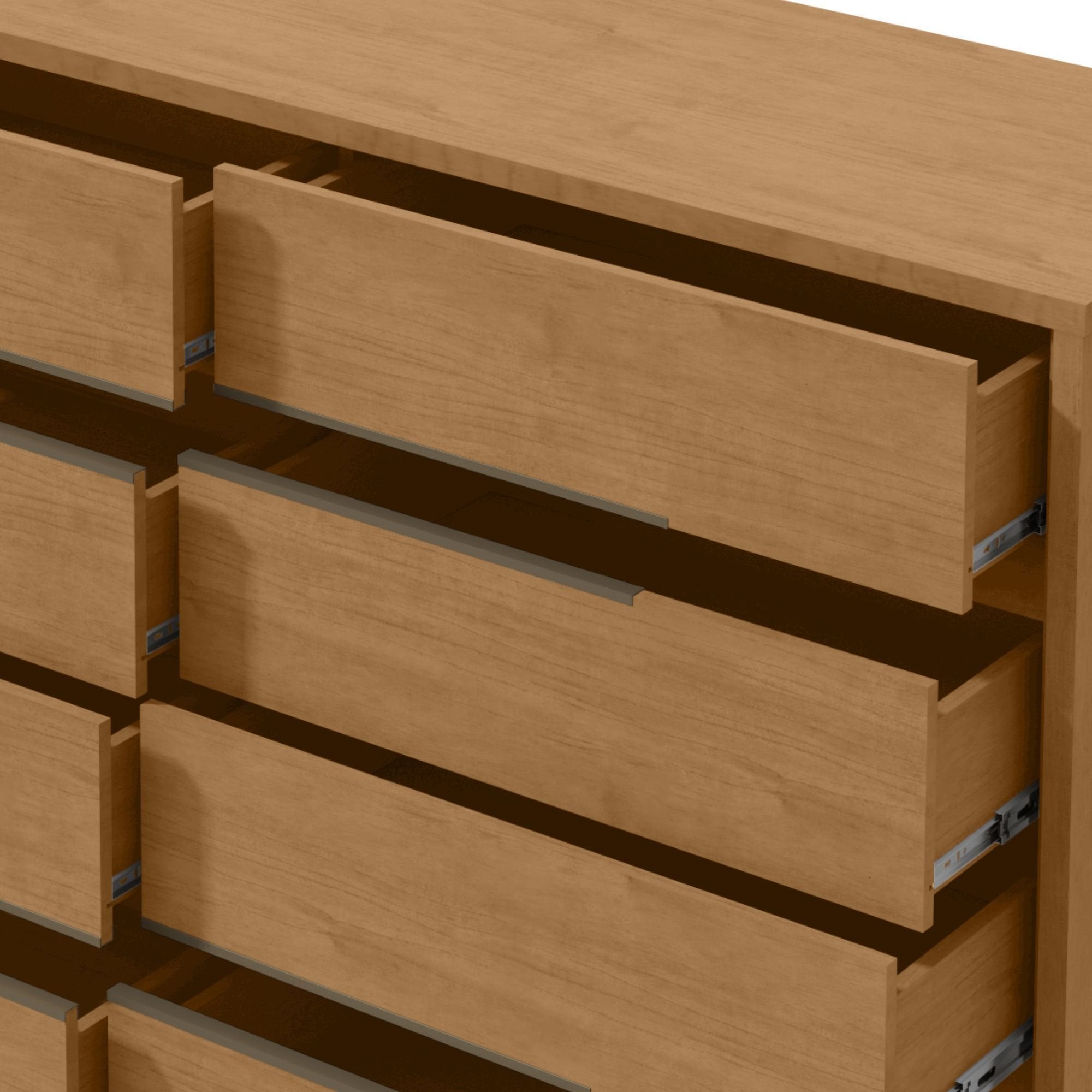 Cômoda para Quarto 8 Gavetas MDF Urban 151cm Espresso Móveis Marrom Amêndoa Clean