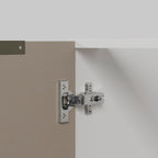 Balcão Pia 120cm sem Tampo com Rodapé Puxador 150mm Ipanema CabeCasa MadeiraOriginals Branco/Fendi Trama