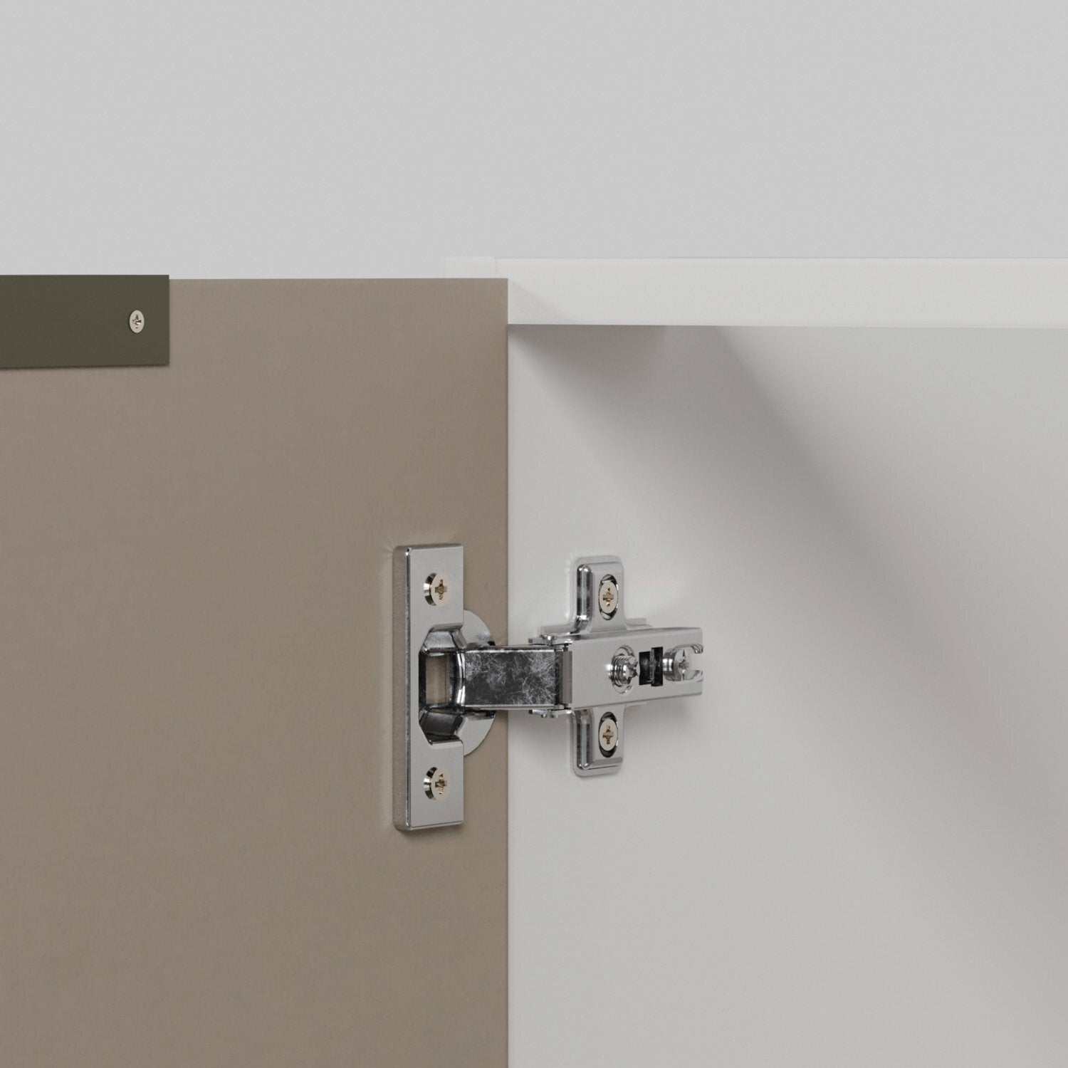 Balcão Pia 120cm sem Tampo com Rodapé Puxador 150mm Ipanema CabeCasa MadeiraOriginals Branco/Fendi Trama