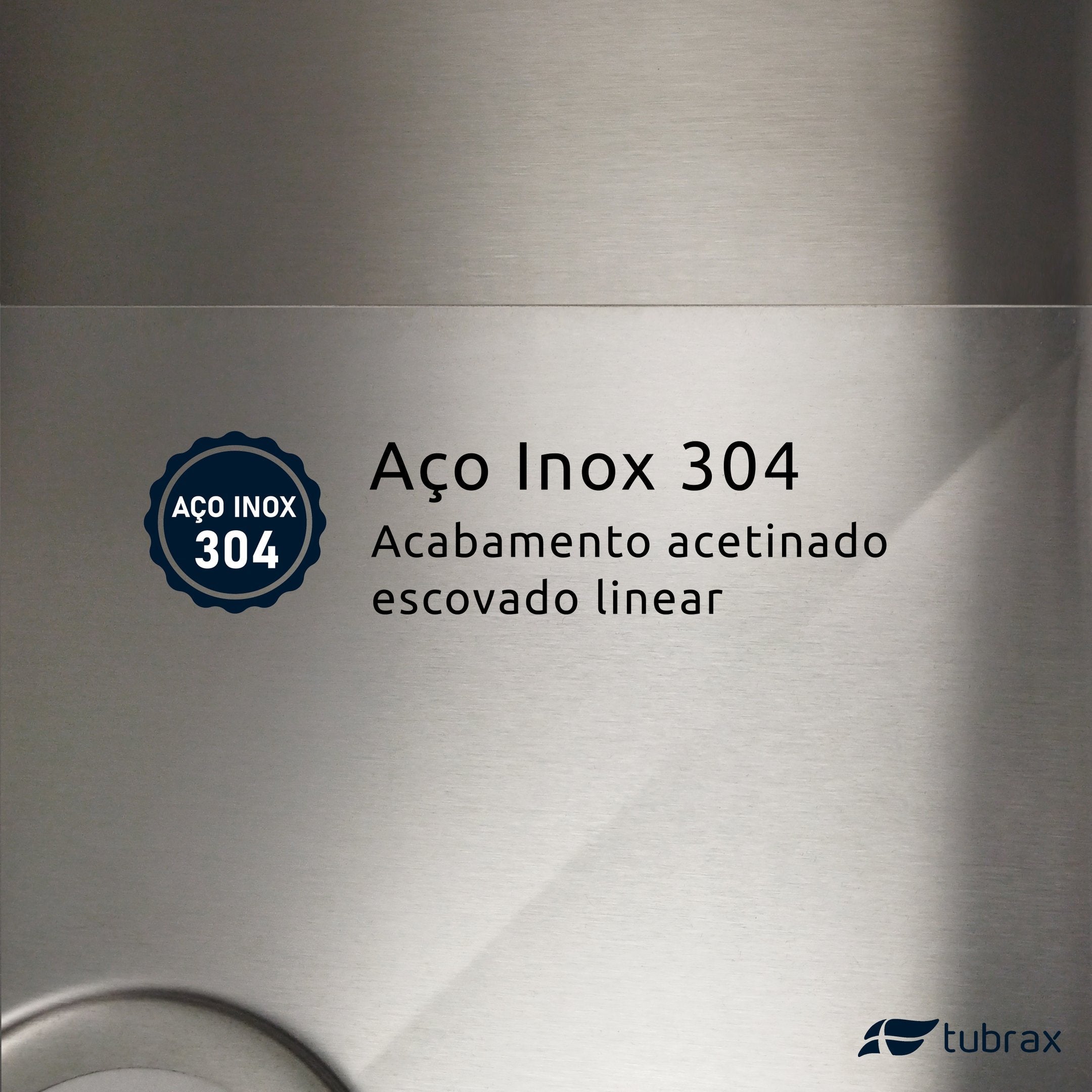 Cuba Pia Cozinha Gourmet Aço Inox 304 Retangular Acabamento Escovado 58x40 Tubrax CAC0022-N