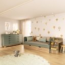 Quarto Infantil Completo com Cama de Solteiro 3 em 1 e Cômoda 10 Gavetas em MDF Premium Helena e Alice FD