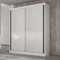Guarda-Roupa Solteiro 2 Portas 3 Gavetas Ávila Novo Horizonte 100% MDF Branco