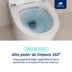 Vaso Sanitário Monobloco Cerâmica Modelo Acies Tubrax Branco VAB0003