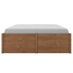 Cama Casal 4 Gavetas Madeira Maciça Beauty Marrom/Amêndoa