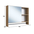 Conjunto para Banheiro Gabinete Suspenso 80cm com Cuba e Espelheira Prodecor CJ8030.20 Marrom/Mel