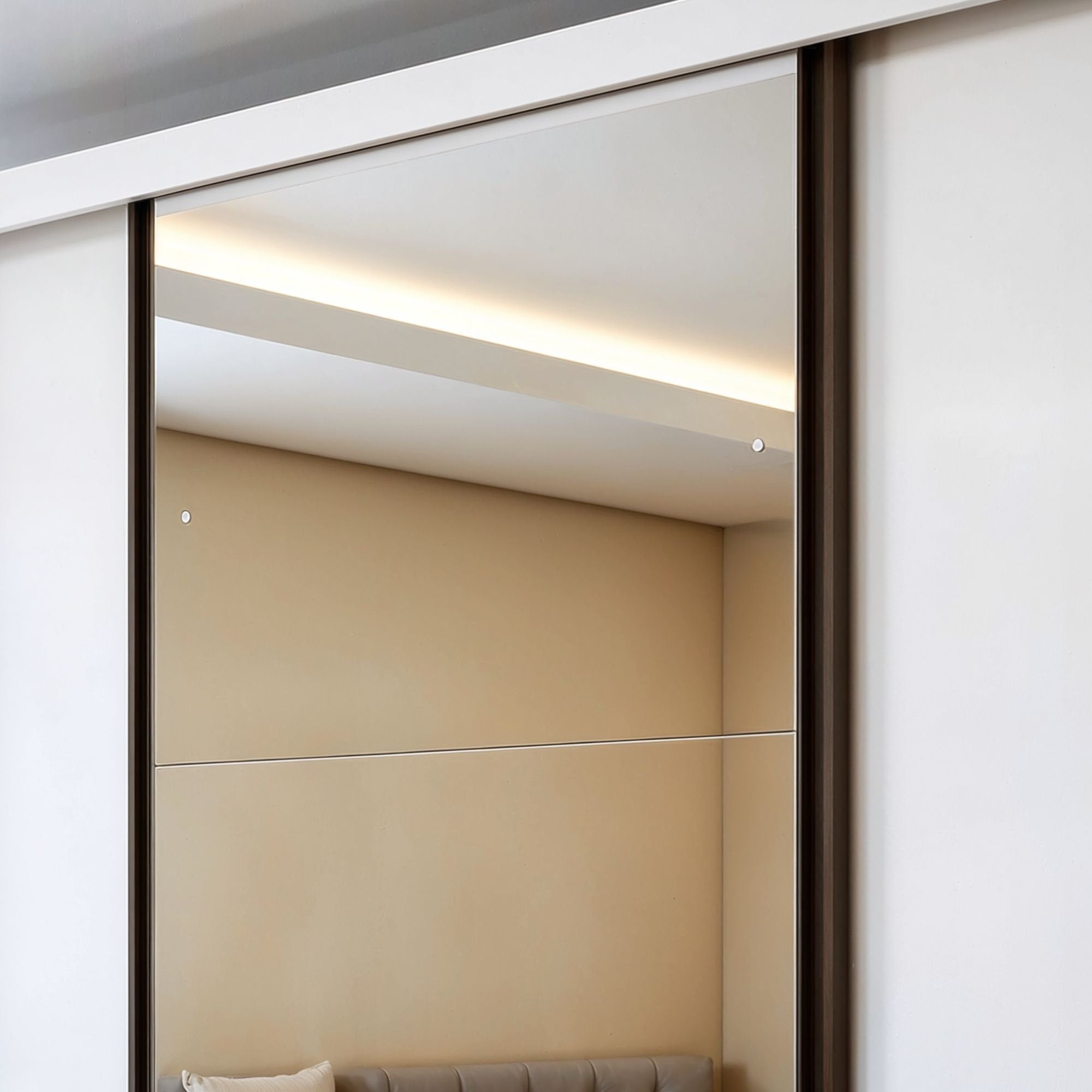 Guarda-Roupa Casal 3 Portas de Correr 6 Gavetas Premium Liv Yescasa MDP Branco