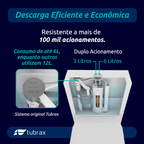 Vaso Sanitário Monobloco Cerâmica Modelo Acies Tubrax Branco VAB0003