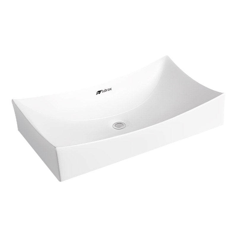 Cuba Banheiro Lavabo Cerâmica Branca Tubrax BAB0002