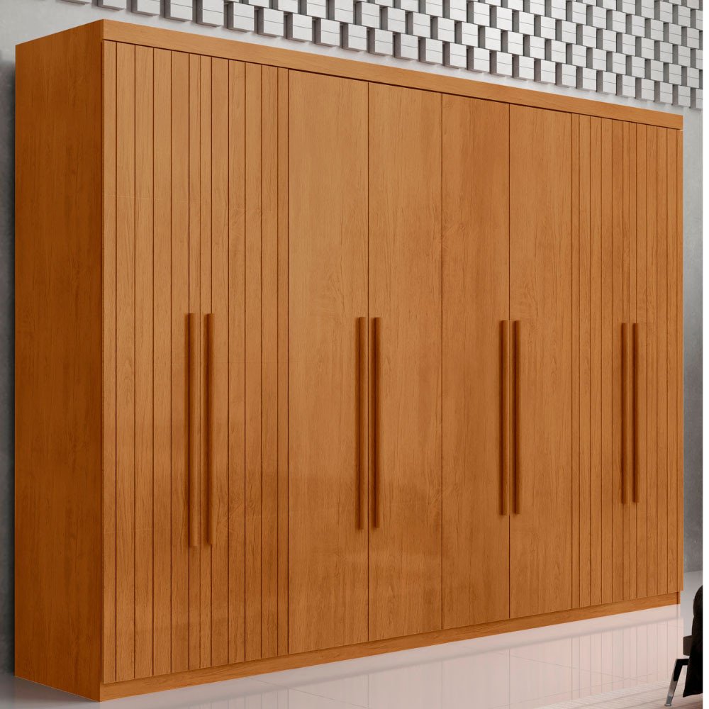Guarda-Roupa Casal Toronto 8 Portas 4 Gavetas 100% MDF Moderna Mobília