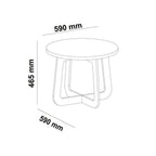 Kit 3 Peças Sala de Estar Charlotte Rack para TV Até 75 Polegadas Mesa de Centro e Apoio Espresso Móveis Carvalho/Menta