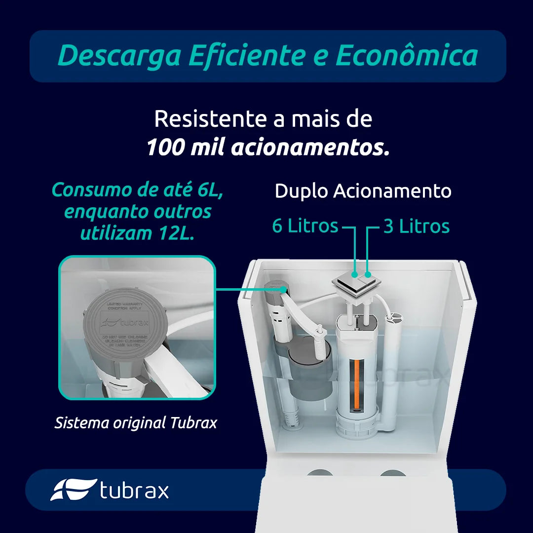 Vaso Sanitário Monobloco Cerâmica Diamante Tubrax Branco VAB0005