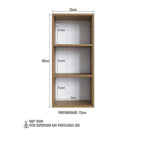 Conjunto para Banheiro Modulado 5 Peças com Iluminação LED e Cuba Yescasa 156cm Bege/Mel/Arenas
