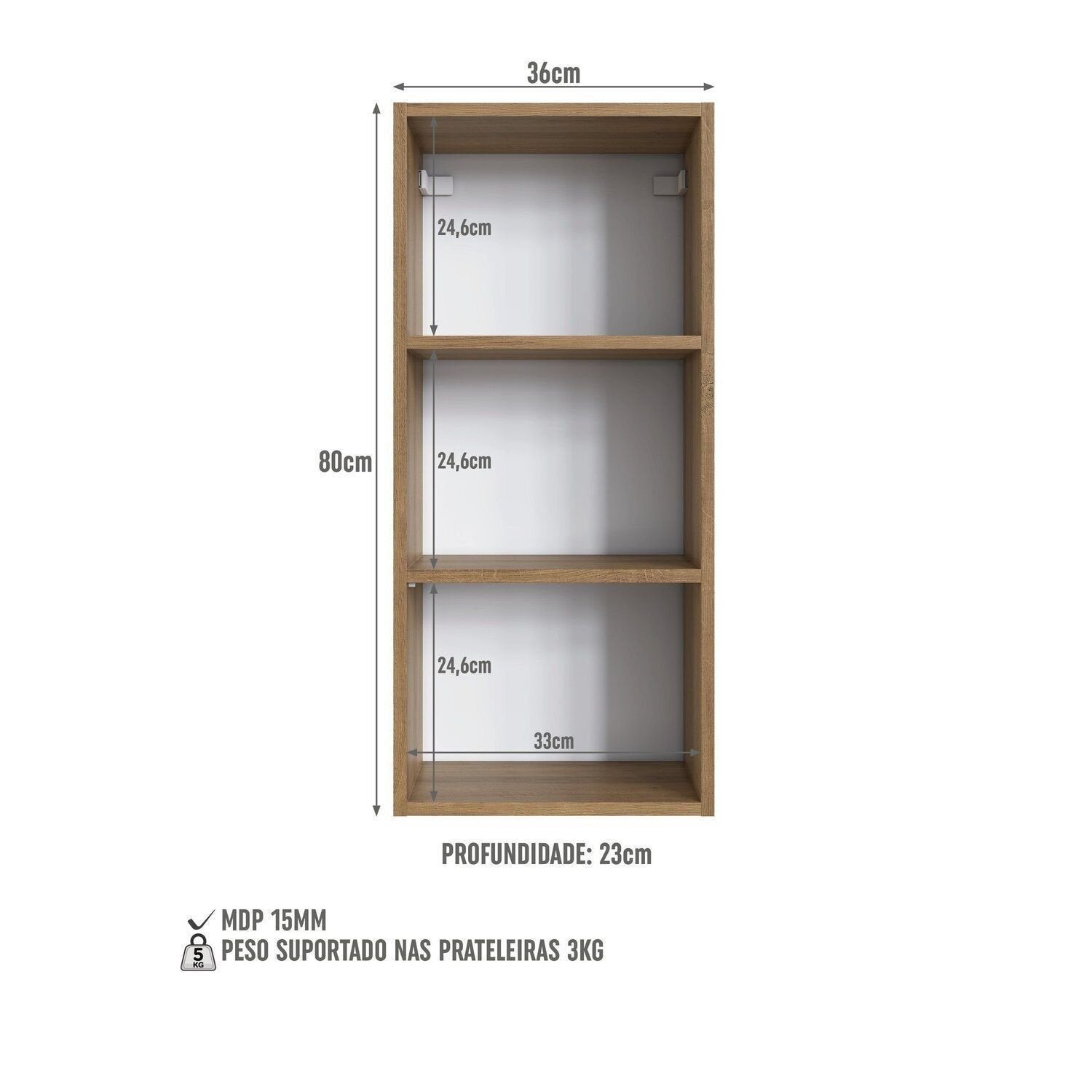 Conjunto para Banheiro Modulado 5 Peças com Iluminação LED e Cuba Yescasa 156cm Bege/Mel/Arenas