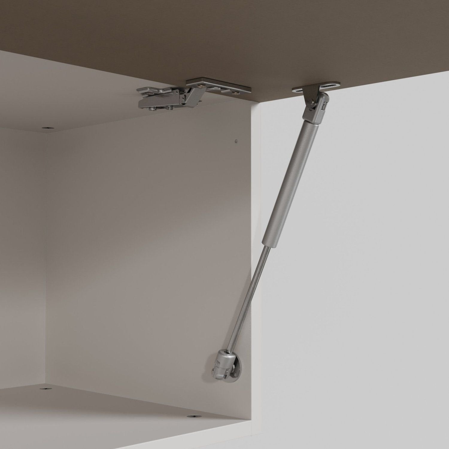 Armário Aéreo Porta Basculante 80cm Puxador 150cm Ipanema CabeCasa MadeiraOriginals Fendi Trama/Branco