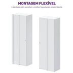 Conjunto Infantil Mesa e Cadeira Evolutiva, Prateleira e Guarda-Roupa Modulado Wave Casatema MadeiraOriginals Branco/Marrom