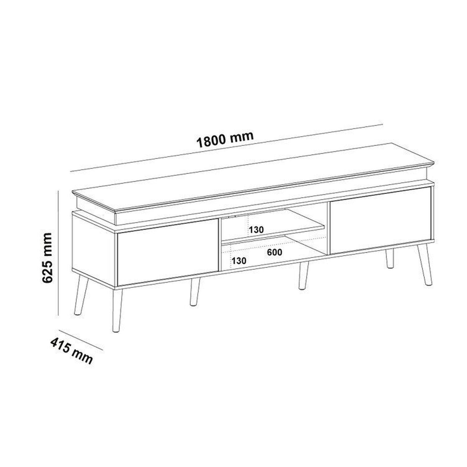 Conjunto Sala de Estar Rack e Cristaleira e Mesa de Centro Murano Marrom Espresso Móveis