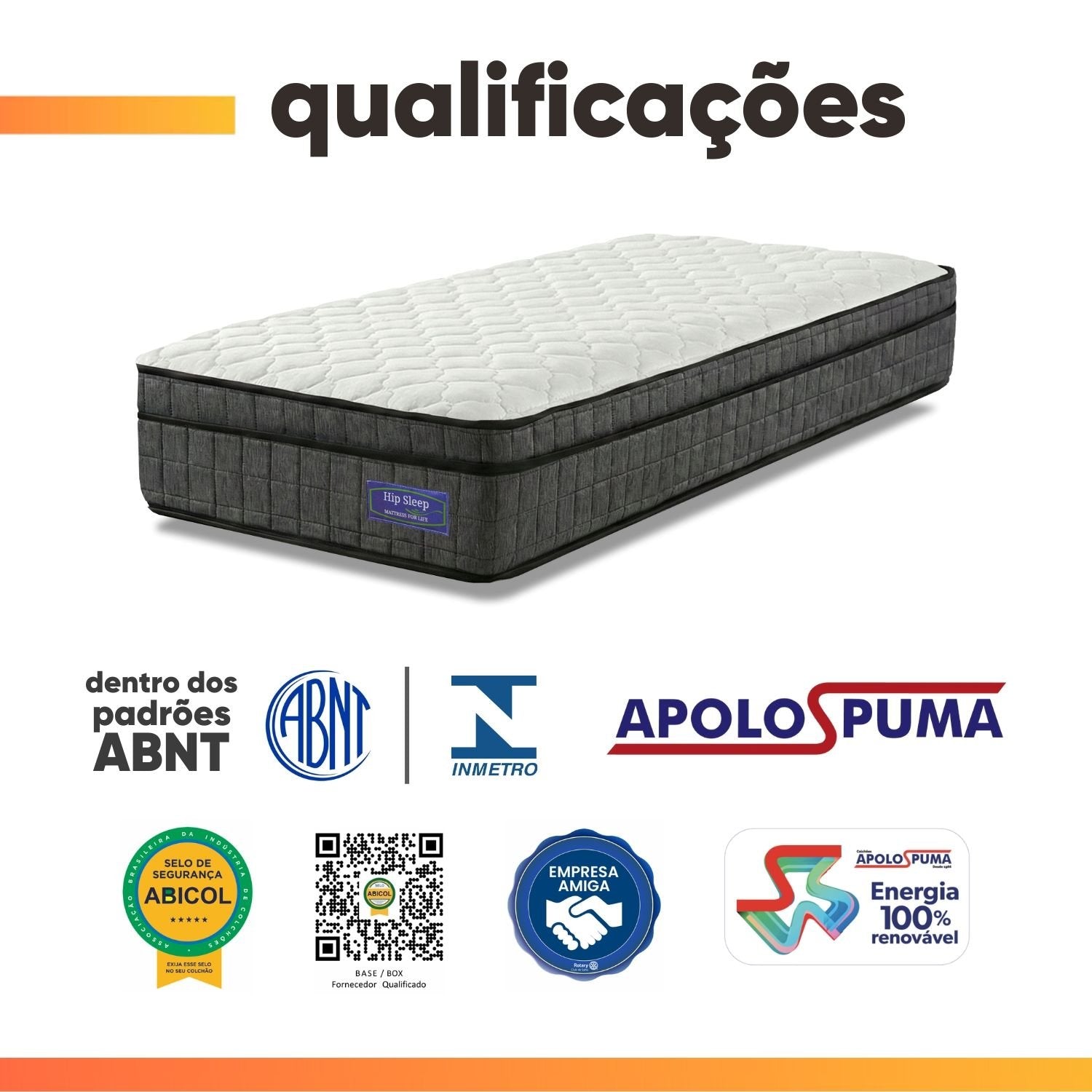 Colchão Solteiro Ortopédico D33 Euro Pillow Ultra Apolo Espumas 88x188x25cm