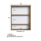 Conjunto para Banheiro Modulado Yescasa 156cm 5 Peças Cuba LED Bege/Mel/Arenas